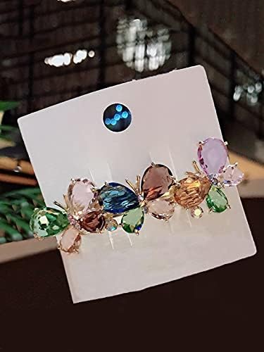 Kairangi Hair Clips for Women Girls Barrette Hair Clips for Women Butterfly Clips for Women Multicolor Crystal French Barrette Hair Clips for Women and Girls Gift For Women & Girls