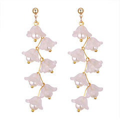 Yellow Chimes Floral Acrylic Dangler Earring for Women and Girls