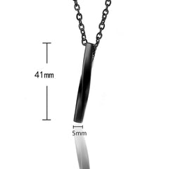 Yellow Chimes Pendant for Men Black Men Pendant Stainless Steel Bar Style With High Polished Chain Pendant for Men and Boys.