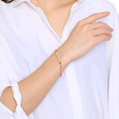 Yellow Chimes Bracelet for Women Stainless Steel Rose Gold Plated Bangle Style Kada Bracelet for Women and Girls