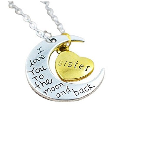 Yellow Chimes Pendant for Women Sisters Love Special Moon Heart Pendant for Girls and Women.