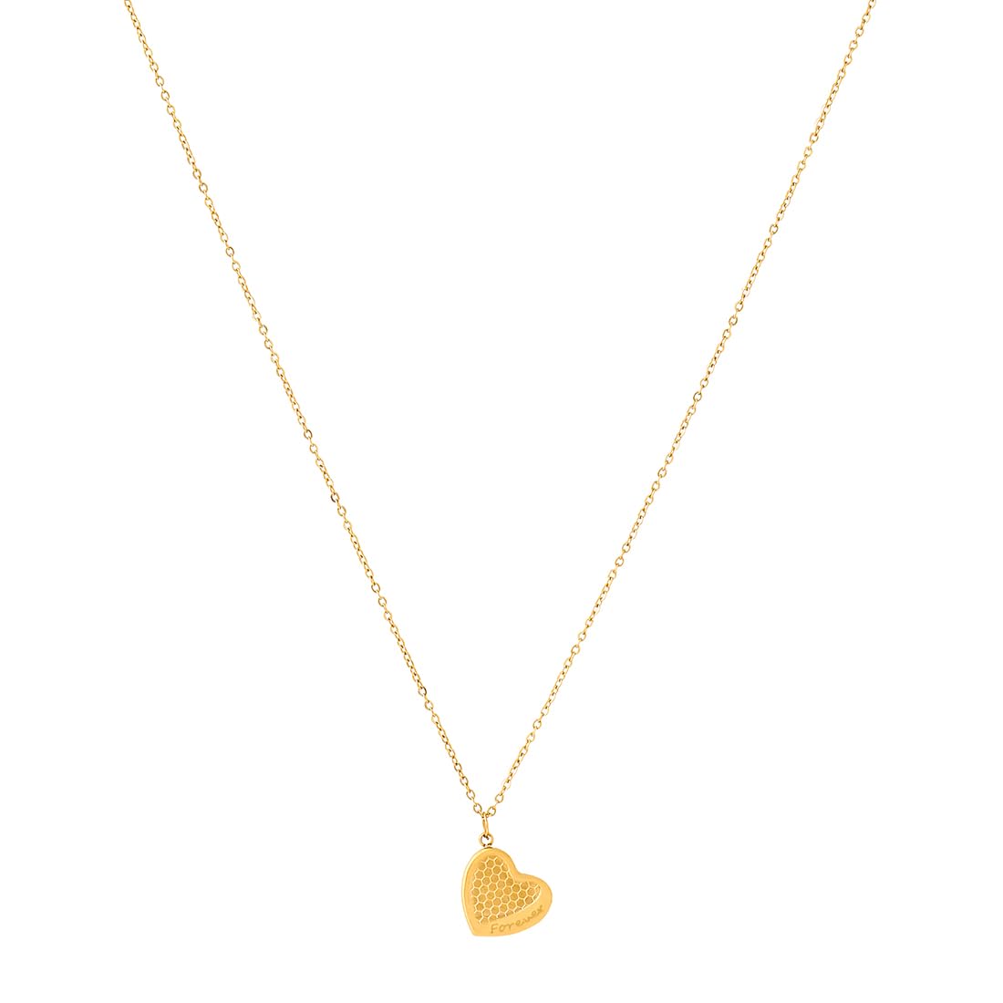 Yellow Chimes Pendant for Women and Girls Fashion Gold Pendant Necklace for Women | Stainless Steel Gold Plated Heart Shaped Pendants Chain| Birthday Gift for Girls and Women