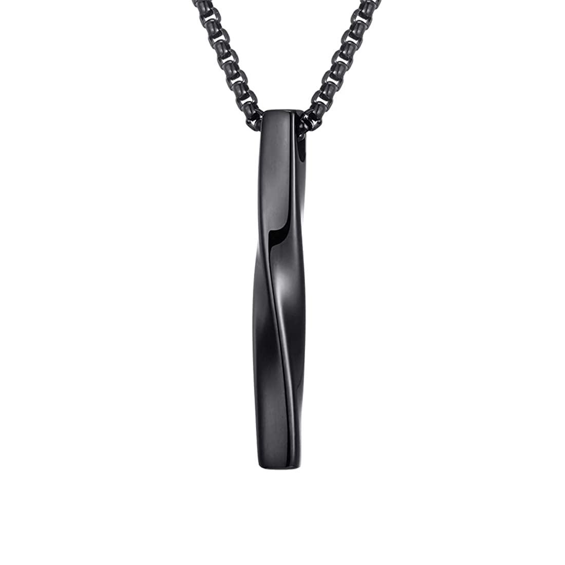 Yellow Chimes Pendant for Men Black Men Pendant Stainless Steel Bar Style With High Polished Chain Pendant for Men and Boys.