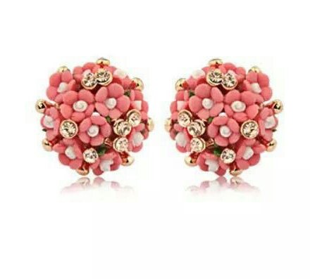 Yellow Chimes Stud Earrings for Women Combo of 2 Pairs Floral Stud Earrings Gold Plated Pink & Peach Studs for Girls and Women.