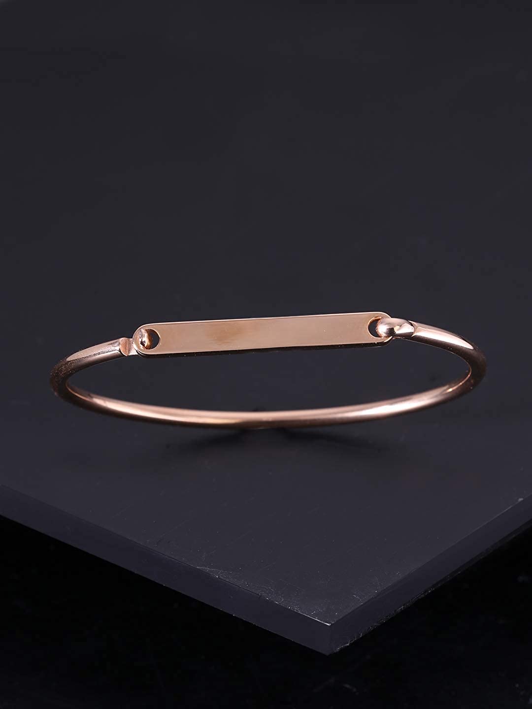 Yellow Chimes Bracelet for Women Stainless Steel Rose Gold Plated Bangle Style Kada Bracelet for Women and Girls