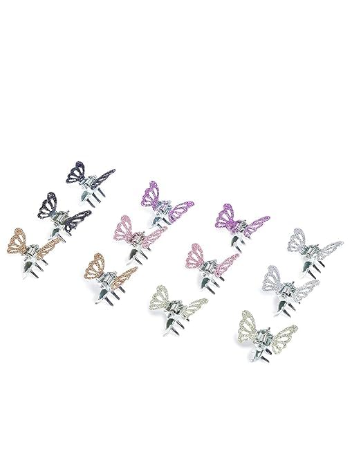 Kairangi Hair Clips for Girls Kids Hair Accessories for Girls Hair Claw Clips for Girls Kids Multicolor Glittering Butterfly Claw Clip 12 Pcs Mini Hair Claw Clips for Girls Kids Clutchers for Hair