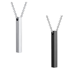 Yellow Chimes Pendant for Men and Boys Silver & Black Bar Pendants For Men |Silver & Black Bar Shape Pendants with Chian for Men| Birthday Gift for Men and Boys Anniversary Gift for Husband