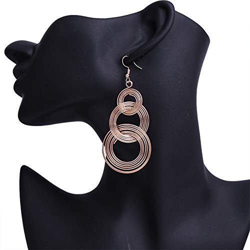 Yellow Chimes Celebrity Choice Gold Plated Dropping Circle Dangle Earringfor Women and Girls