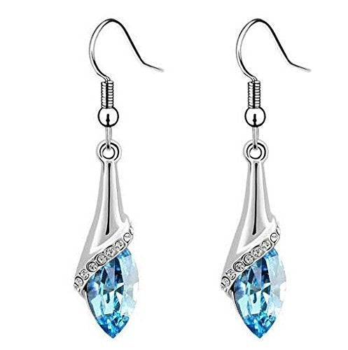 Yellow Chimes Crystals from Swarovski Dew Drops Designer Earrings for Women & Girls