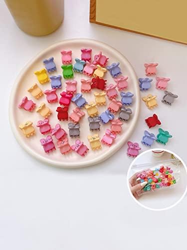 Kairangi Hair Clips for Girls Kids Hair Accessories for Girls Hair Claw Clips for Girls Kids Multicolor Butterfly Claw Clip 50 Pcs Mini Hair Claw Clips for Girls Baby's Clutchers for Hair