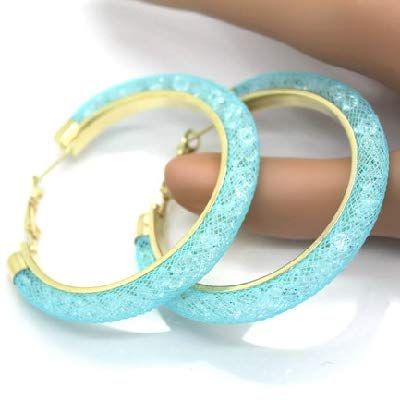 Yellow Chimes Exclusive Crystal-Filled Stylish Fashion Hoops Earrings for Women and Girls