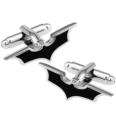 Yellow Chimes Cufflinks for Men and Boys Black Cuff links | Formal Stainless Steel Superhero Batman Cufflink | Birthday Gift for Men and Boys Anniversary Gift for Husband