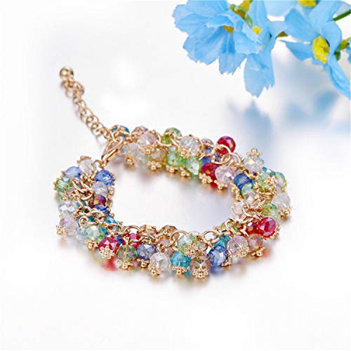 Yellow Chimes Stylish Double Strand Tennis Rhodium Plated Bracelet for Women and Girls (Multicolor)
