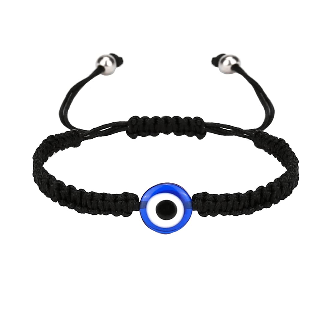 Yellow Chimes Men's and Women's Nylon Cord Adjustable Thread Wrist Band Black Evil Eye Nazariya Style Bracelets Accessories Jewellery