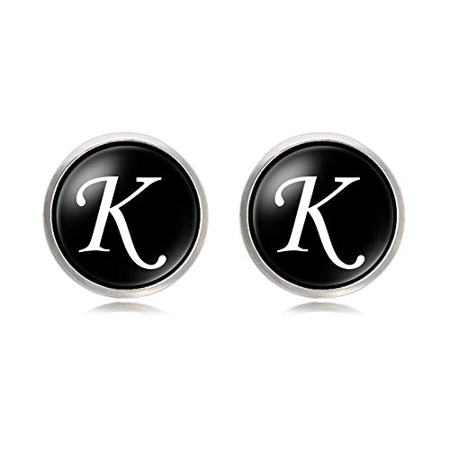 Yellow Chimes Exclusive Collection Alphabet K Statement Stainless Steel Cufflinks for Men (K Cuff Links)