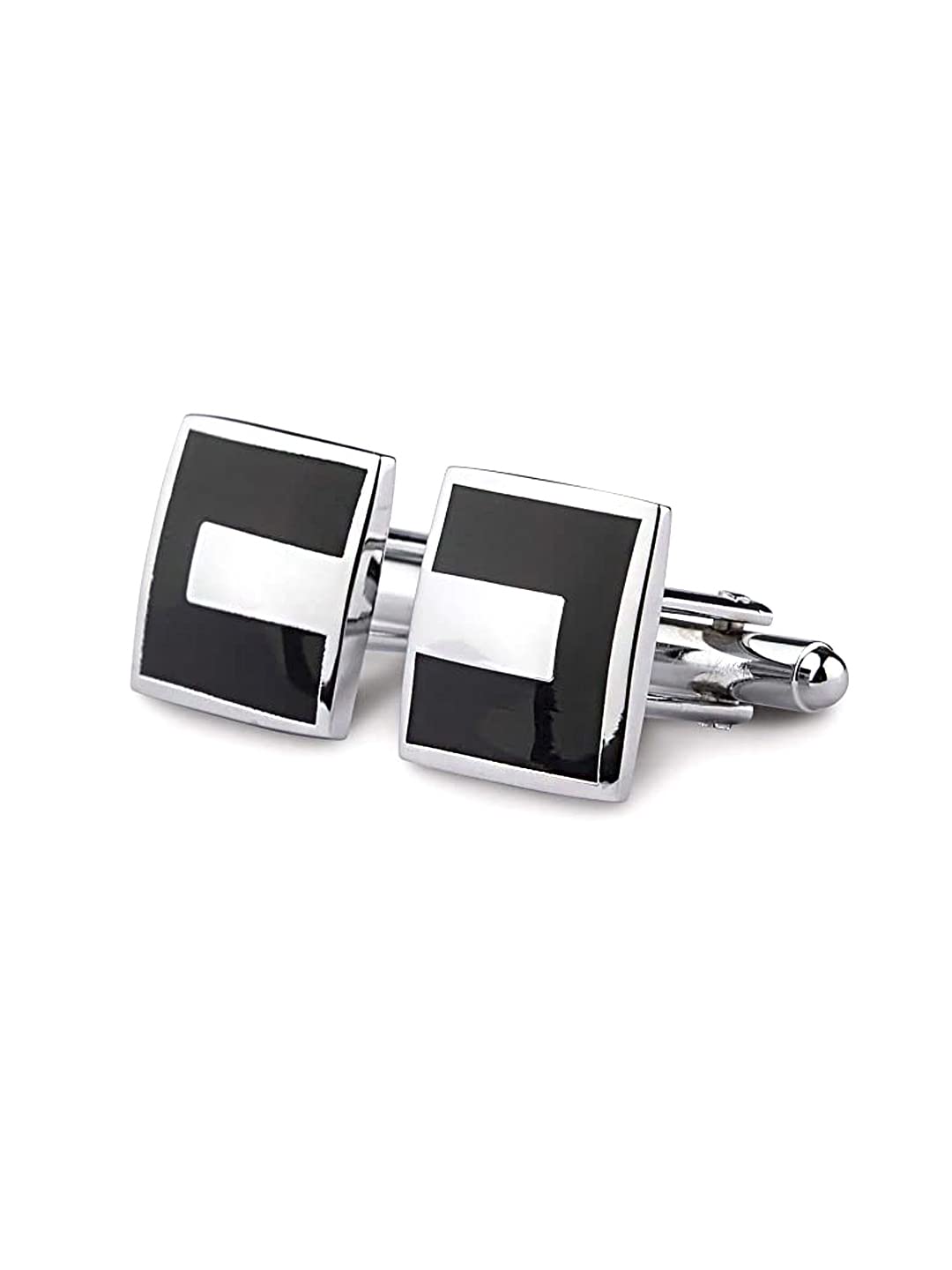 Yellow Chimes Cufflinks for Men Cuff links Stainless Steel Formal Silver Cufflinks for Men and Boy's (Style-3)