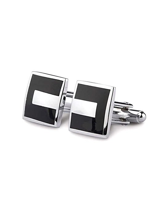 Yellow Chimes Cufflinks for Men Cuff links Stainless Steel Formal Silver Cufflinks for Men and Boy's (Style-3)