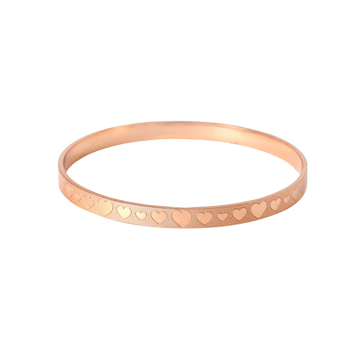 Yellow Chimes Bangles for Women & Girls Traditional Rose Gold Bangles for women Rose Gold Plated Bangles for Girls | Heart Designed Bangles | Birthday Gift For girls & women Anniversary Gift for Wife