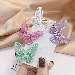 Melbees by Yellow Chimes Hair Clips for Girls 7 Pcs Hairclip Set for Kids Butterfly Charm Hair Clips Hair Accessories for Toddlers and Kids Girls.