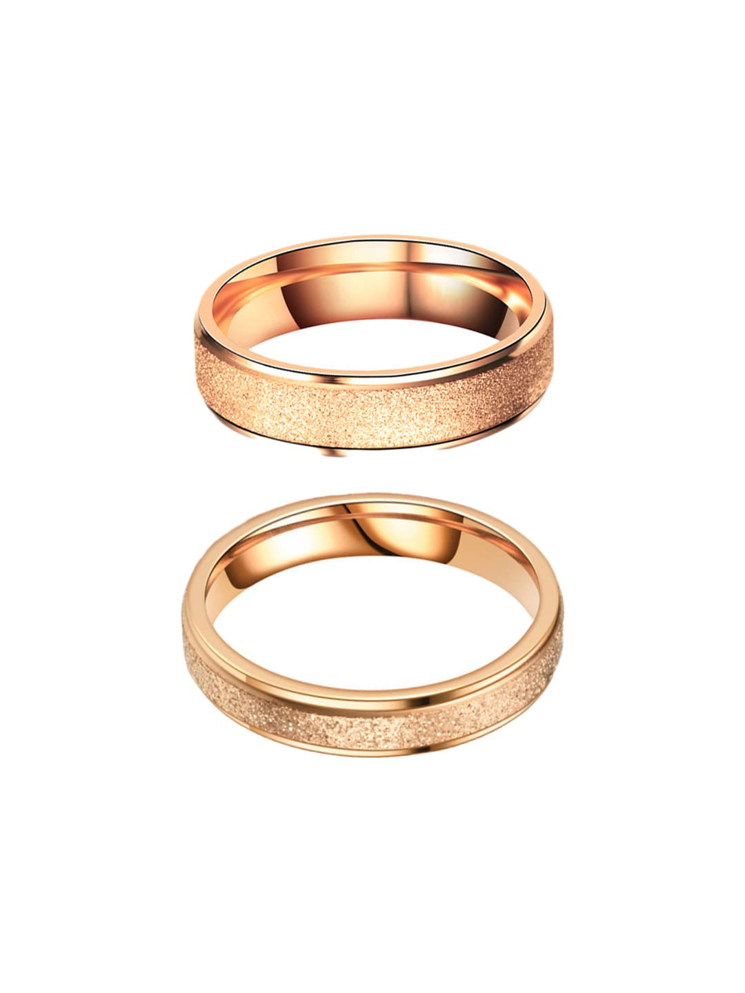 Yellow Chimes Rings for Women and Girls Rosegold Couple Rings | Valentines Special Rose Gold Proposal Couple Ring for Girls & Boys | Birthday Gift For girls and women Anniversary Gift for Wife