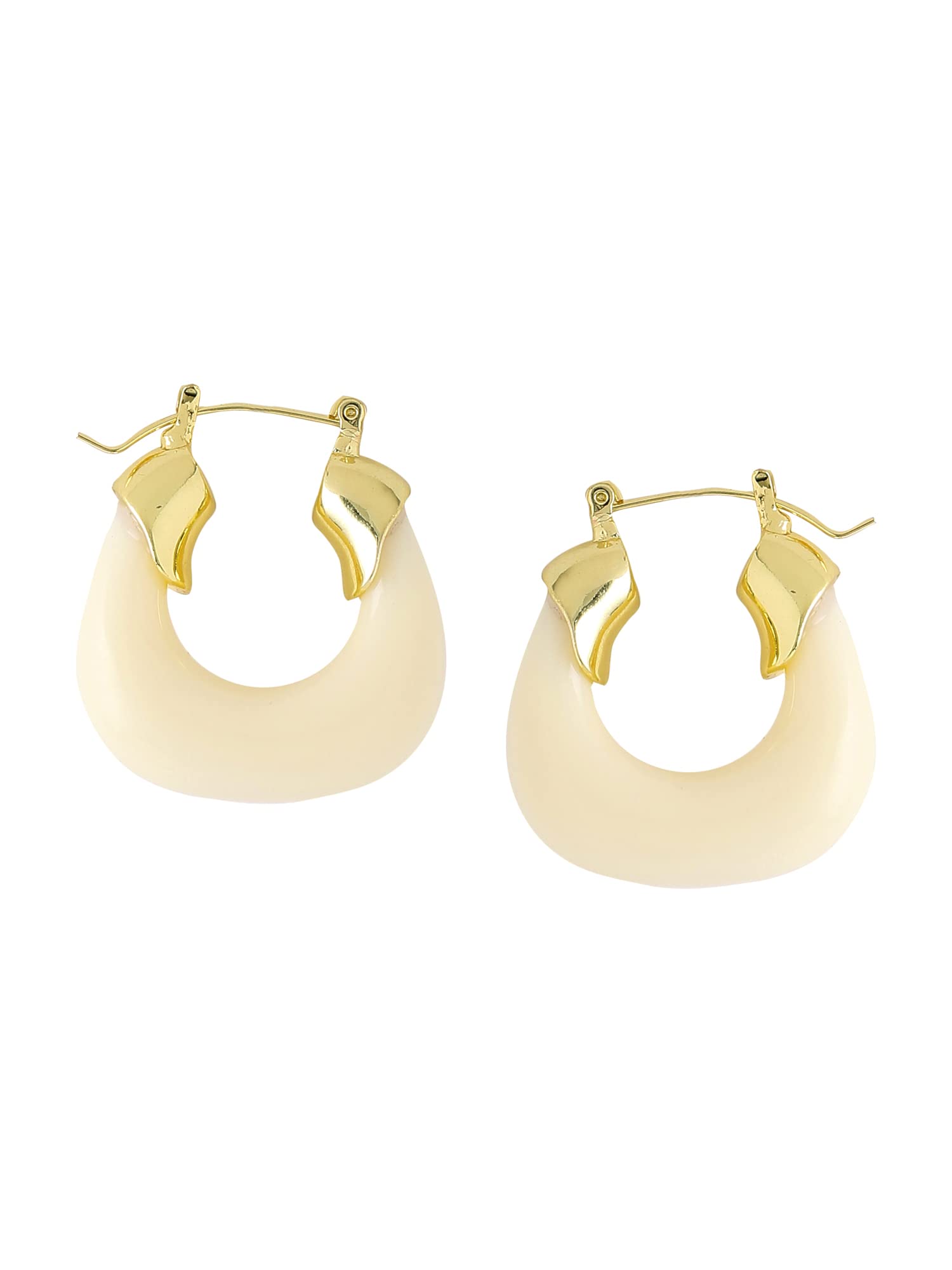 Yellow Chimes Earrings for Women and Girls Fashion Hoops for Girls| Gold Tone Hoop Earrings | Birthday Gift for girls and women Anniversary Gift for Wife