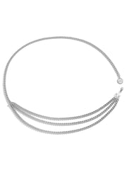 Yellow Chimes Waist Chain for Women Silver Toned Triple Layer Waist Chain for Women and Girls