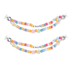Melbees By Yellow Chime Shoe Chains for Kids Girls Teens | Shoe Accessories Beads Design | Shoe Decoration Charms| Shoe Chains for Unisex | Pack of 2 pieces | Shoe Chain Charms for Croc