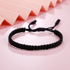 Yellow Chimes Bracelet for Men Nylon Macrame Breaded Classic Black Adjustable Bracelet For Unisex Adults/Boys and Girls