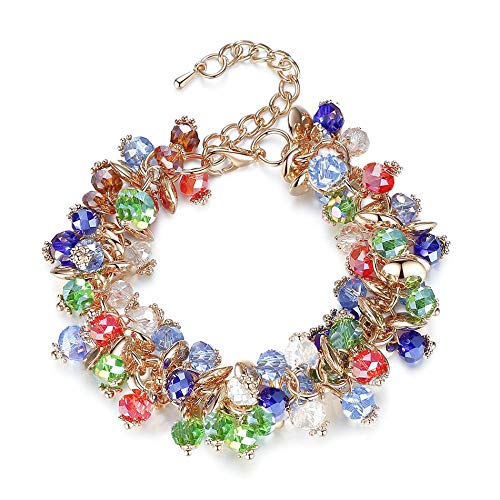 Yellow Chimes Stylish Double Strand Tennis Rhodium Plated Bracelet for Women and Girls (Multicolor)