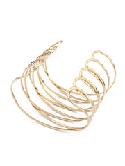 Yellow Chimes Bracelet for Women and Girls Fashion Golden Cuff Kadaa Bracelets for Women | Multi Strand Arm Cuff Armlet Gold Plated Hand Cuff Kadaa Bracelet for Women.