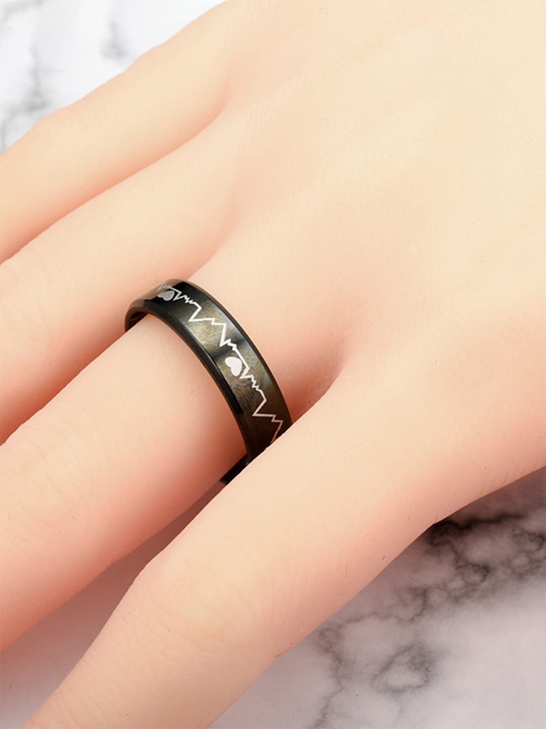 Wedding Ring Set For Couple - Black | Konga Online Shopping
