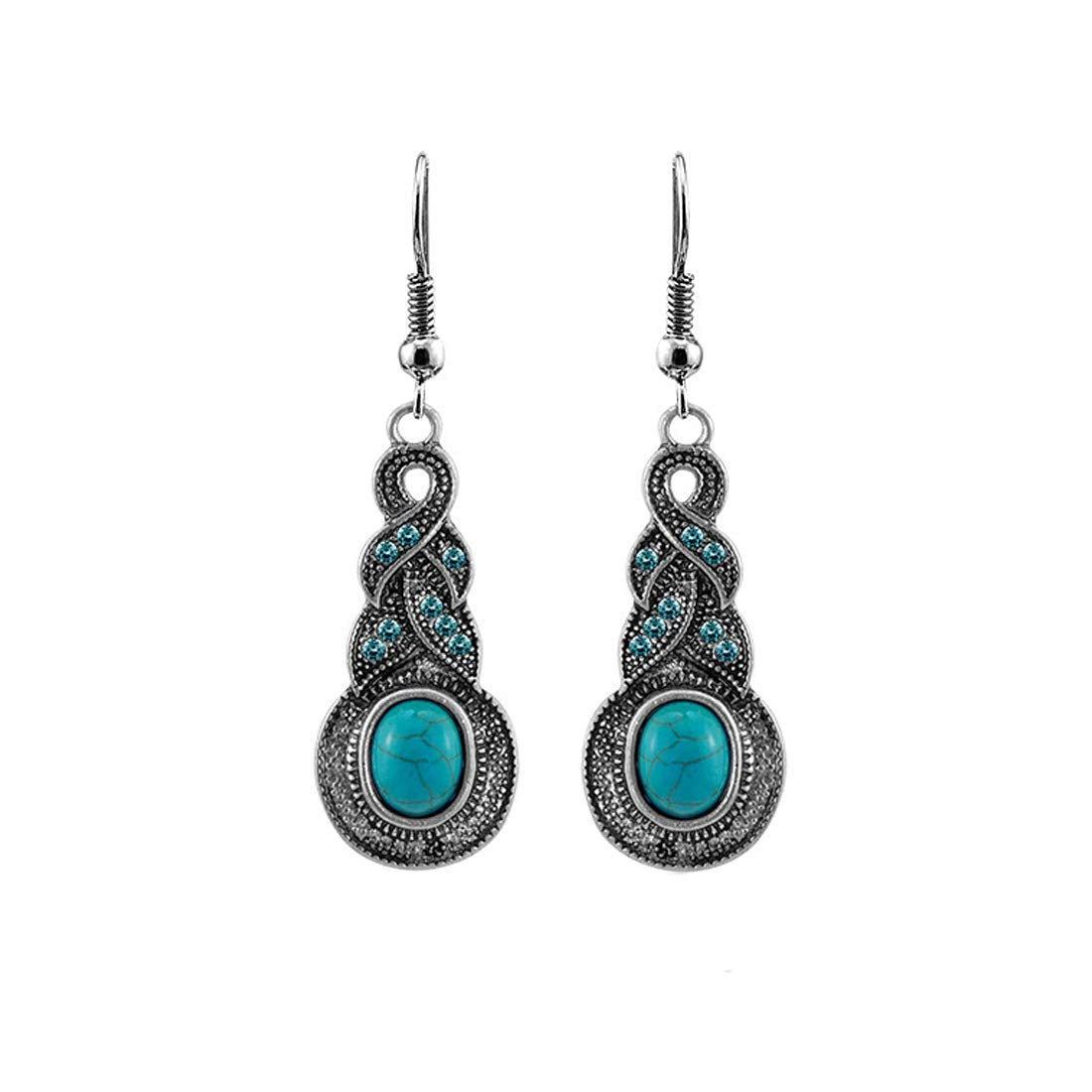 Yellow Chimes 2 Pairs Combo Bohemian Modern Fusion Oxidized silver Drop Chand Bali Earrings