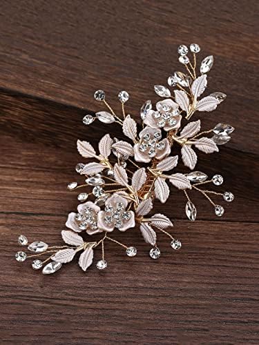 Kairangi Bridal Hair Vine for Women and Girls Bridal Hair Accessories for Wedding Comb Pin for Women Headband Hair Accessories Wedding Jewellery for Women Head band for Girls (Design 6)