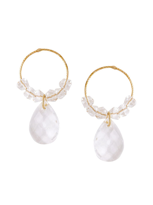 Yellow Chimes Earrings for Women and Girls Drop Earrings for Girls | Gold Toned Crystal Drop Designed Drop Earrings | Birthday Gift for girls and women Anniversary Gift for Wife