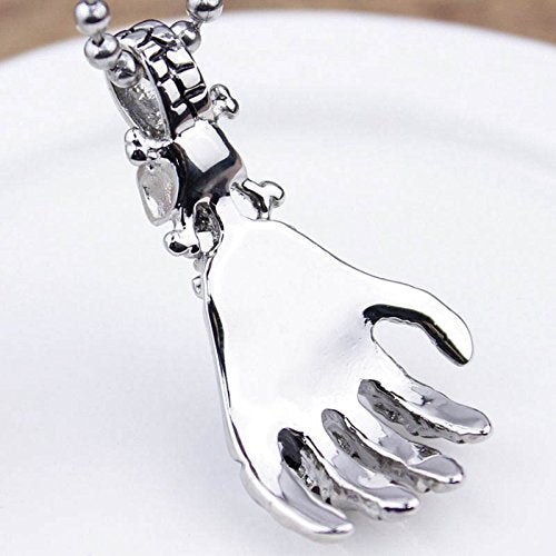 YELLOW CHIMES Fiery Hand Latest Trend Oxidized Looks Stainless Steel Pendant for Men