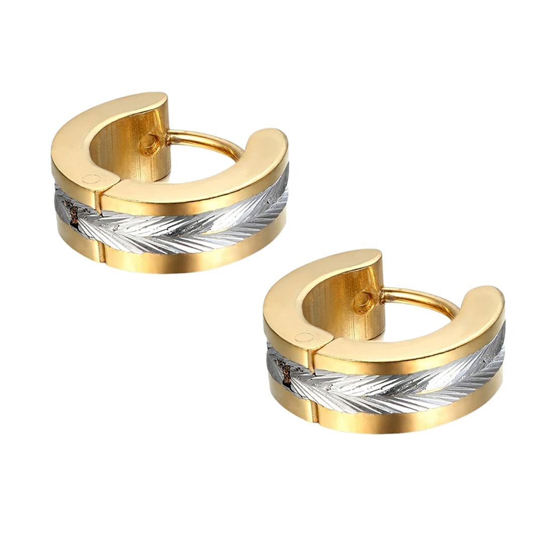 Buy Surgical Steel Small Huggie Hoop Earrings Gold Silver Online in India   Etsy