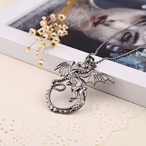 Dragon on The Wall- Game of Thrones 100% Stainless Steel Pendant for Boys and Men by YELLOW CHIMES …