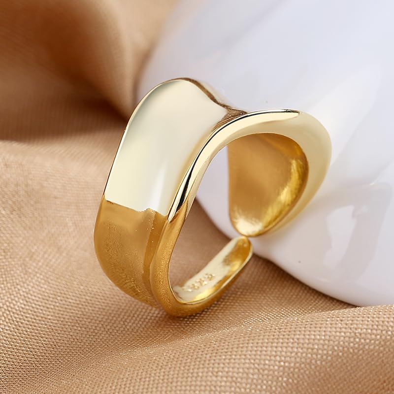 Yellow Chimes Rings for Women and Girls Fashion Golden Band Ring | Gold Plated Adjustable Finger Ring for Women | Birthday Gift For Girls & Women Anniversary Gift for Wife