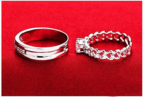 Yellow Chimes Rings for Women and Girls Promise Couple Rings | Valentines Special Proposal Couple Ring For Girls & Boys | Birthday Gift For girls and women Anniversary Gift for Wife (Silver 10)