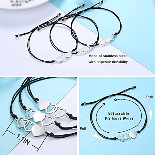 Buy | 3 Pcs Crystal Butterfly Popcorn Elastic Bracelets Set Heart Lock  Charm Bracelet For Women-Love Lock-Eepleberry