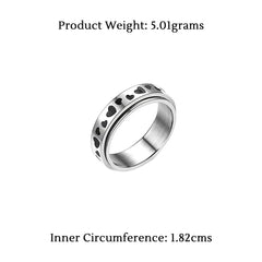 Yellow Chimes Spinner Rings for Women Stainless Steel Stress Relieving Rotatable Spinner Ring for Women and Girls (Model-1)