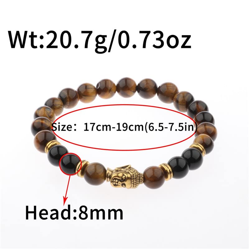 Yellow Chimes Bracelets for Men and Boys Brown Beads Bracelet for Men | D'Vine Buddha Beads Bracelet Reiki Onyx Charm Mens Bracelet | Birthday Gift for Men and Boys Anniversary Gift for Husband