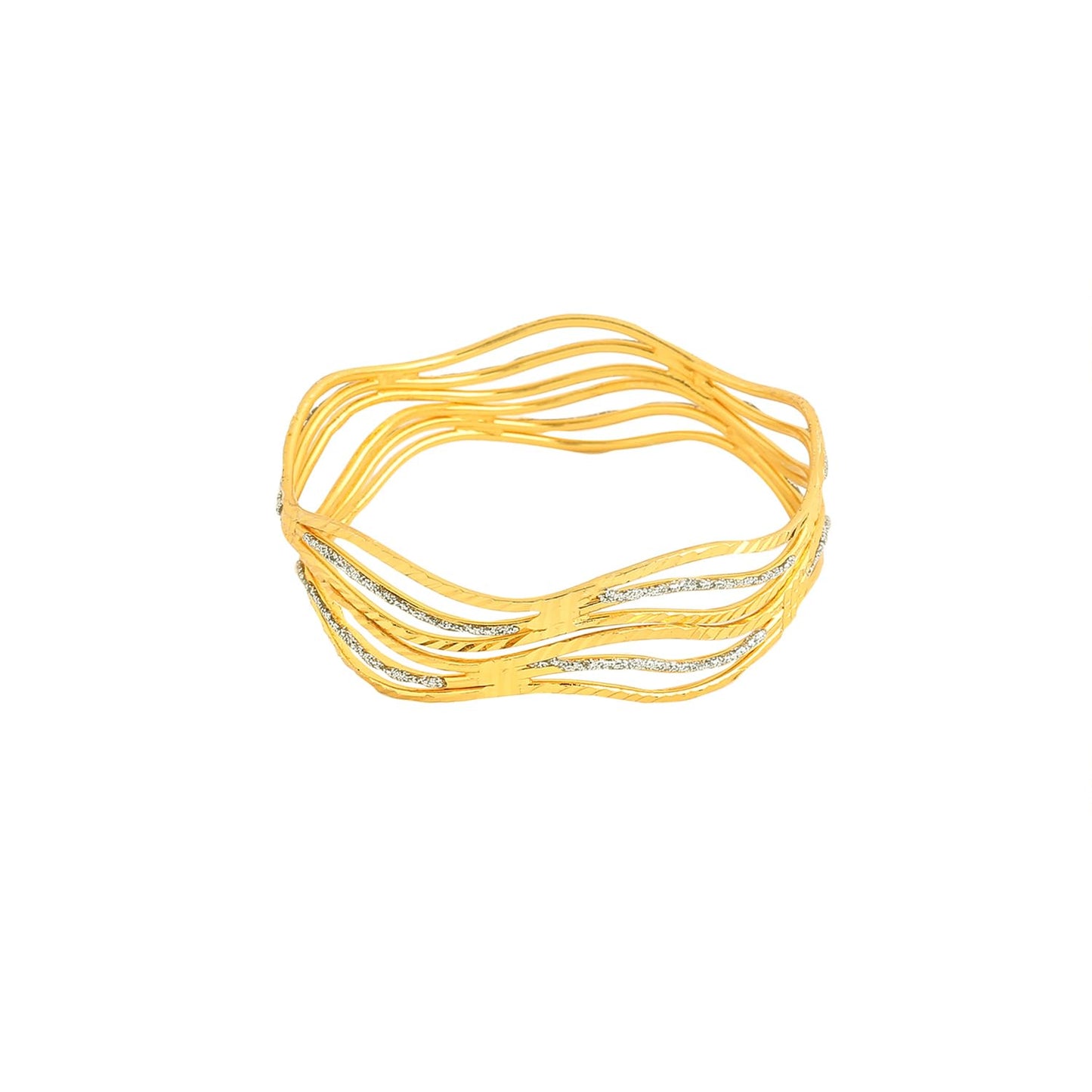 Yellow Chimes Bangles for Women 2 PCS Golden Bangles Gold Plated Traditional Bangles for Women and Girls | Birthday Gift For Girls and Women Anniversary Gift for Wife