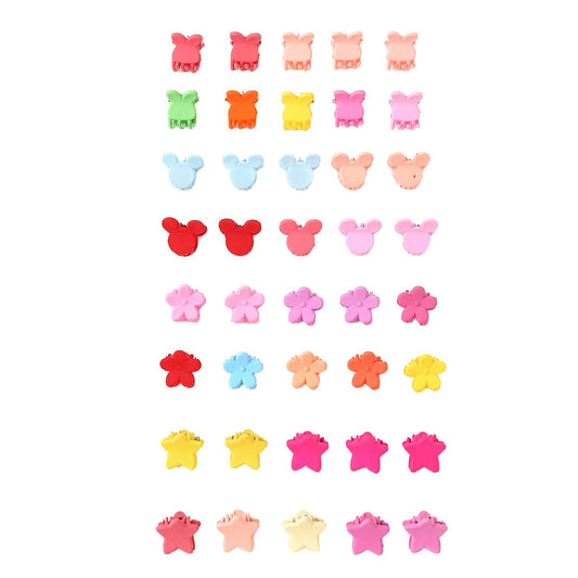 Melbees by Yellow Chimes Hair Clips for Girls Kids Hair Accessories for Girls Hair Claw Clips for Girls Kids Multicolor Small Claw Clip 40 Pcs Mini Hair Claw Clips for Girls Baby's Clutchers for Hair