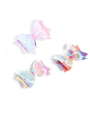 Melbees by Yellow Chimes Hair Clips for Girls Set of 3 PCS Hairclips for Kids Butterfly Charm Big Hair Clips Hair Acessories for Girls and Kids.