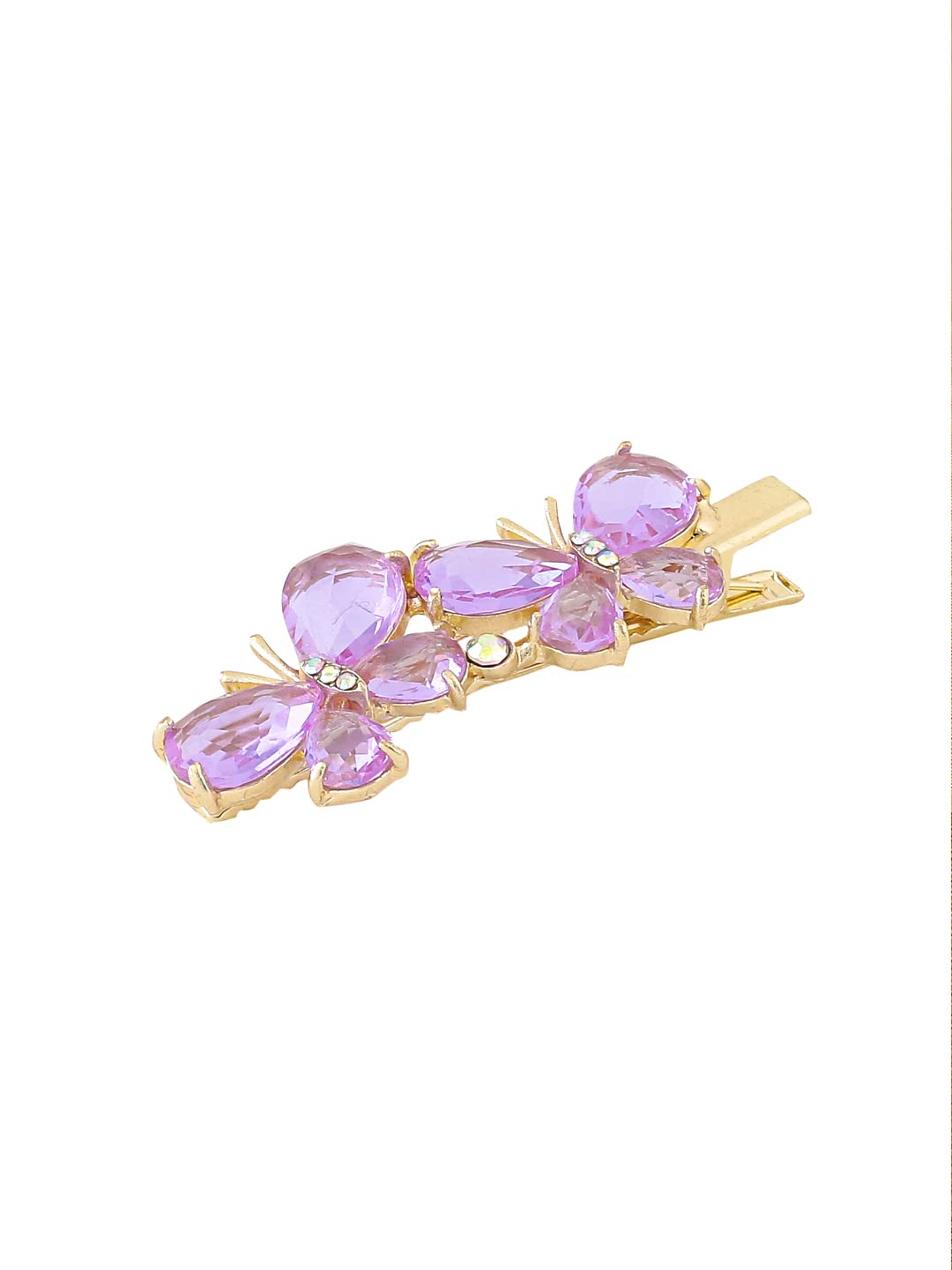 Yellow Chimes Hair Clips for Women Girls Hair Accessories for Women Purple Crystal Hair Clip Butterfly Hair Clips for Girls Hairclips Alligator Clips for Hair Pins for Women and Girls Gift for Women & Girls