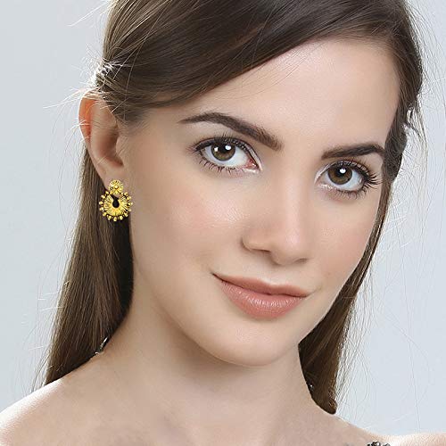 Yellow Chimes Stylish COMBO 4 Pairs of Oxidized Gold Plated Designer Traditional Studs Earrings for Women and Girls (Combo-3)