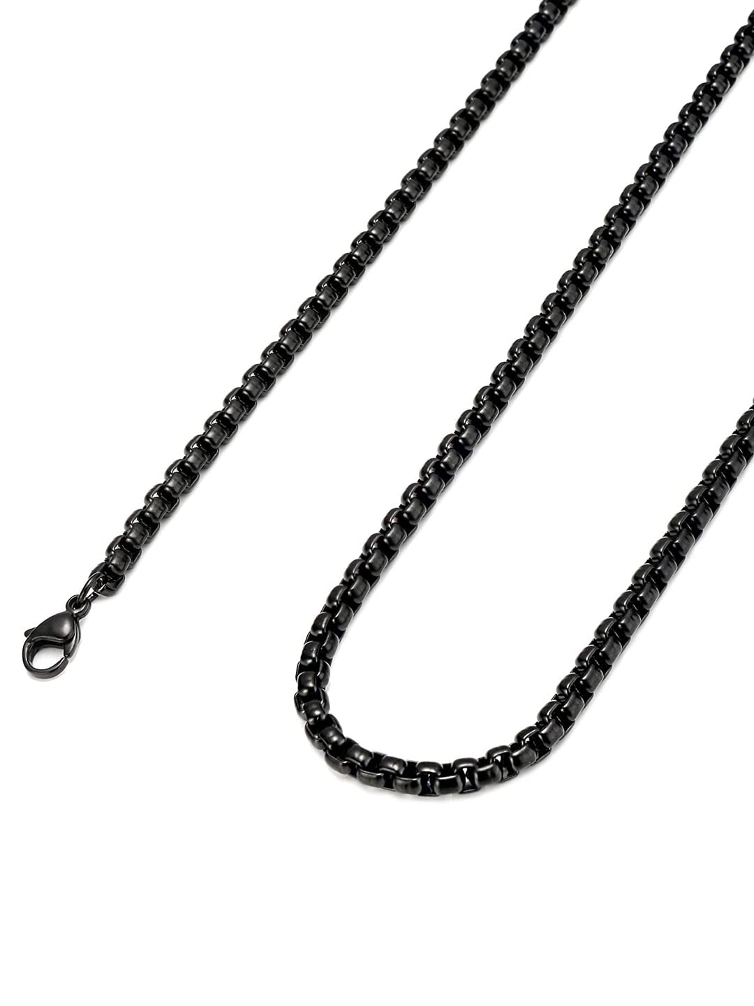 Yellow Chimes Chain for Men and Boys Black Neck Chain for Men | Stainless Steel Chains for Men | Birthday Gift for Men and Boys Anniversary Gift for Husband