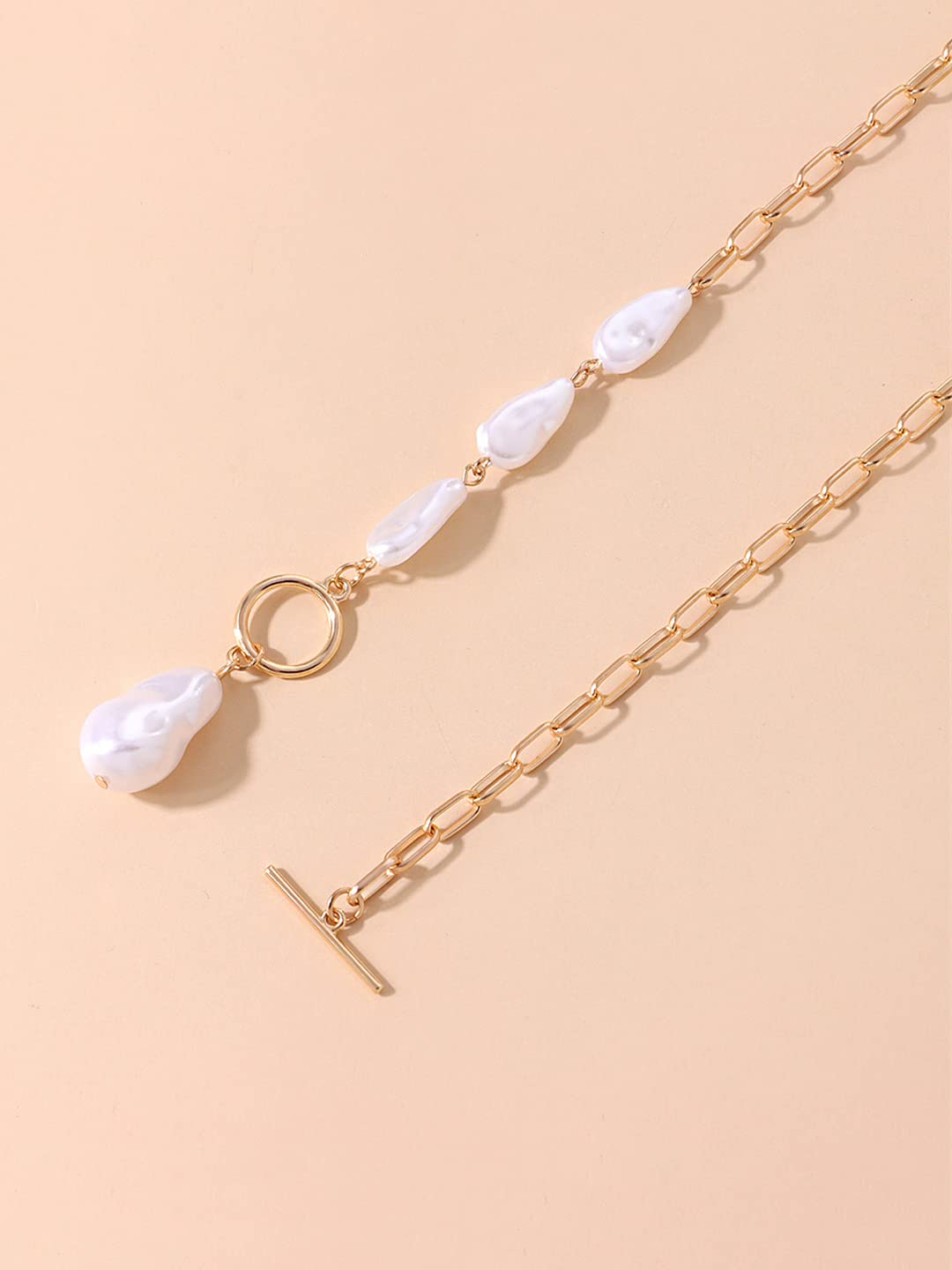 Yellow Chimes Necklace for Women and Girls Pearl Necklace for Women | Gold Plated Pearl Necklace for Girls | Birthday Gift for girls and women Anniversary Gift for Wife