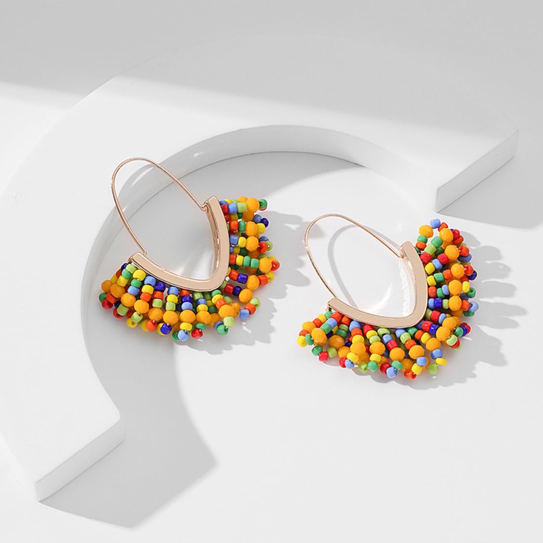 Yellow Chimes Earrings for Women and Girls|Hoop Earrings for Women| Multicolour Earrings for Women| Gold Plated Earrings |Birthday Gift for Women| Anniversary Gift for Wife